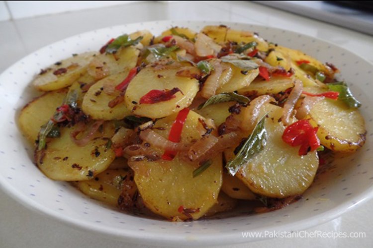 Karahi Potatoes Recipe by Shireen Anwar