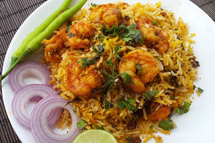 Prawns Tawa Biryani Recipe by Shireen Anwar