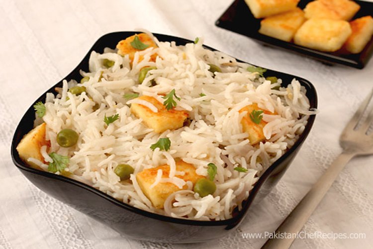 Mattar Paneer Pulao Recipe by Chef Zakir