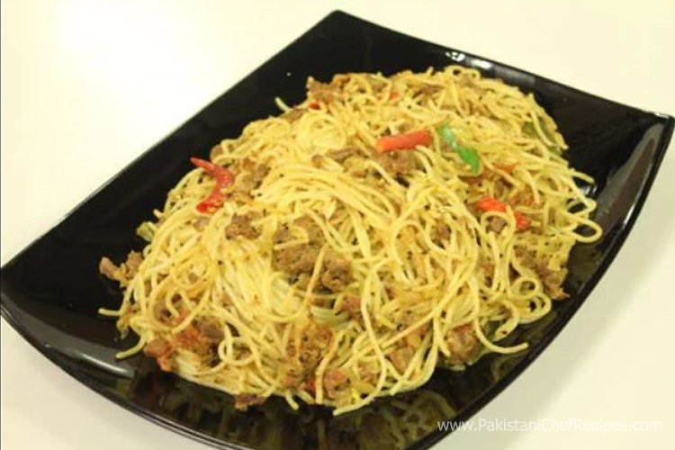 Desi Achari Qeema Noodles Recipe By Rida Aftab