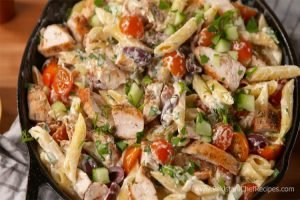 Greek Tossed Pasta Recipe By Rida Aftab
