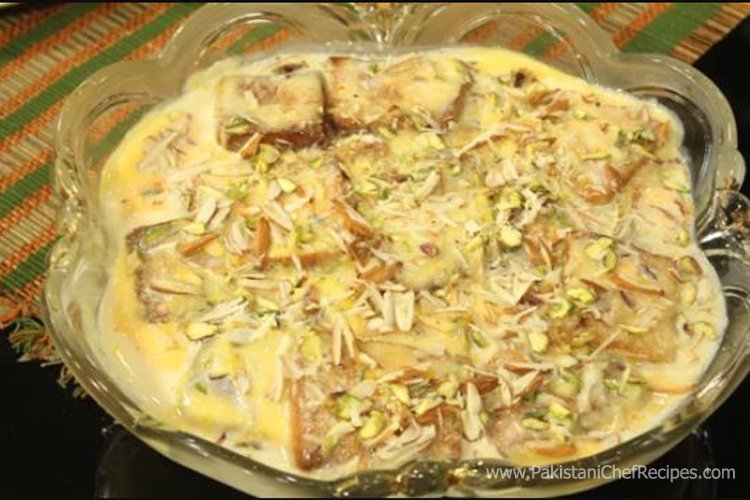 Custard Shahi Tukray Recipe By Zubaida Tariq