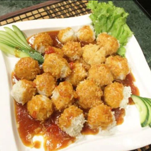 Chicken Rice Balls With Sauce Recipe By Chef Zakir