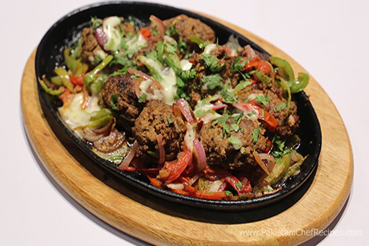 Cheesy Sizzling Gola Kabab Recipe by Chef Samina Jalil